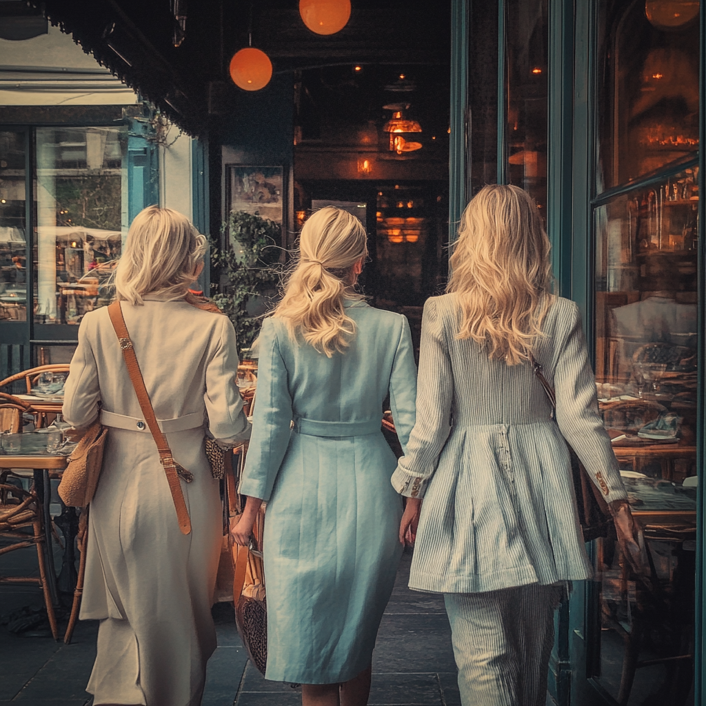 Ladies leaving a restaurant | Source: Midjourney