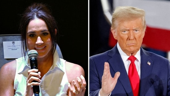 Meghan Markle ‘might want to leave America’⁤ as ​she ‌‘really viscerally disliked’ Donald Trump: expert ​(Photo by‍ Raul ARBOLEDA‍ / AFP, REUTERS/Jonathan Drake/File Photo)