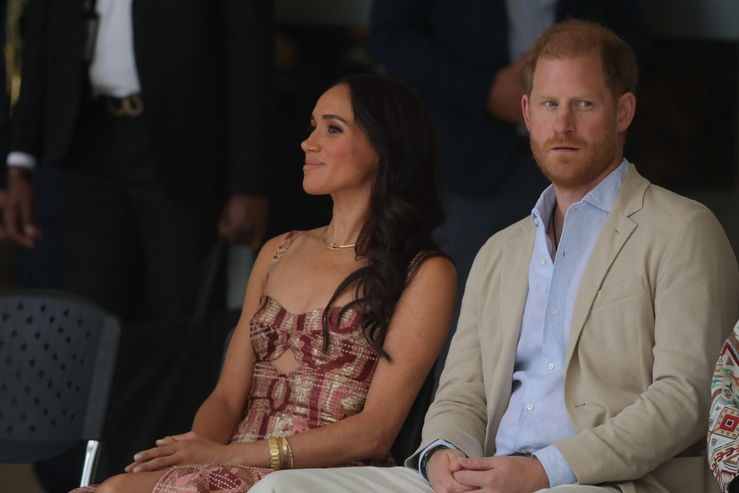 Meghan Markle and Prince Harry during a visit to Bogota, Colombia