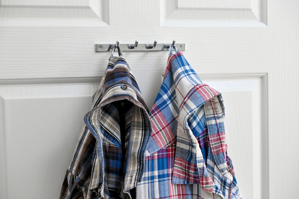 Lifehacks; Use locker loop on the back side of shirt to hang in locker rooms
