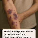 These sudden purple patches on my arms won’t stop appearing, and my doctor is booked until January. What’s happening?