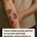 These sudden purple patches on my arms won’t stop appearing, and my doctor is booked until January. What’s happening?
