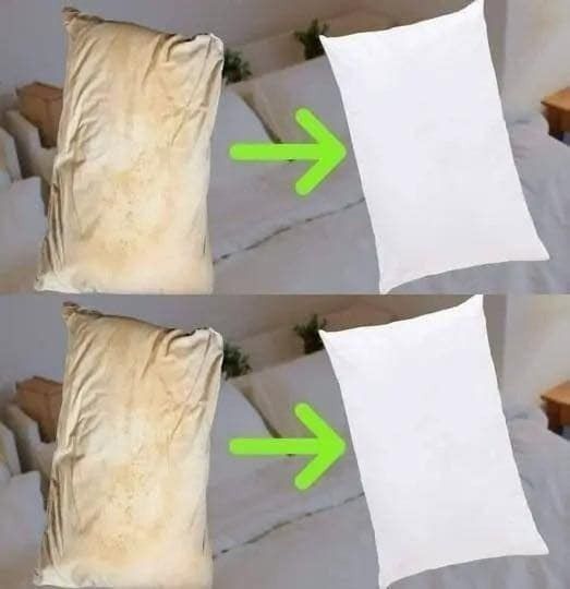 Here’s how to clean dirty bed pillows to leave them white and smelling sweet.
