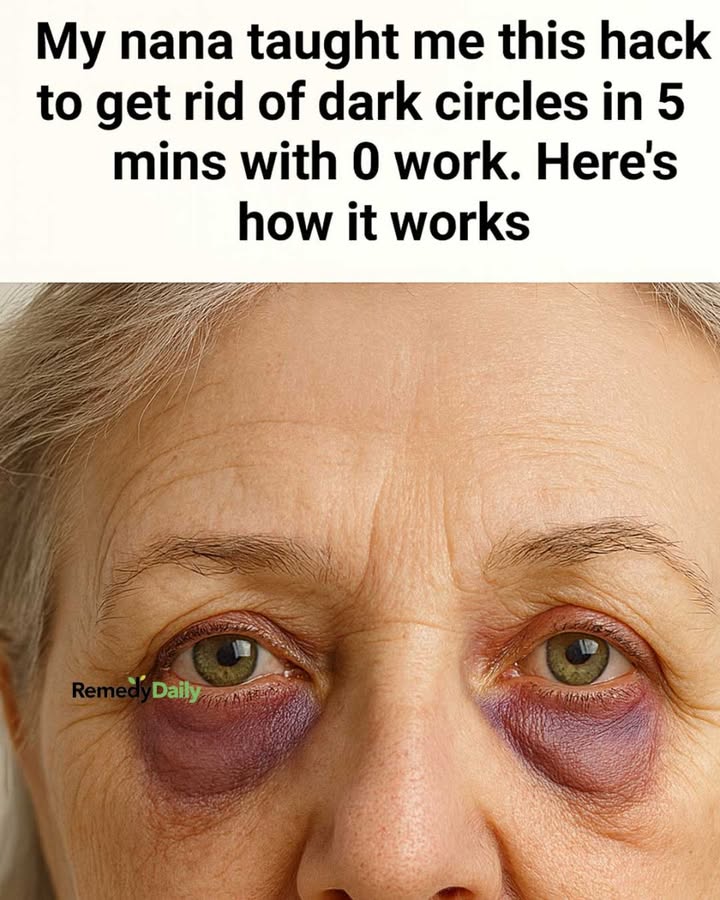 My nana taught me this hack to get rid of dark circles in 5 mins with 0 work. Here’s how it works