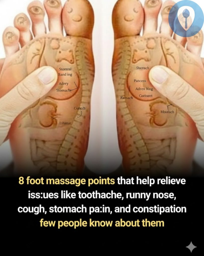 8 foot massage points that help relieve issues