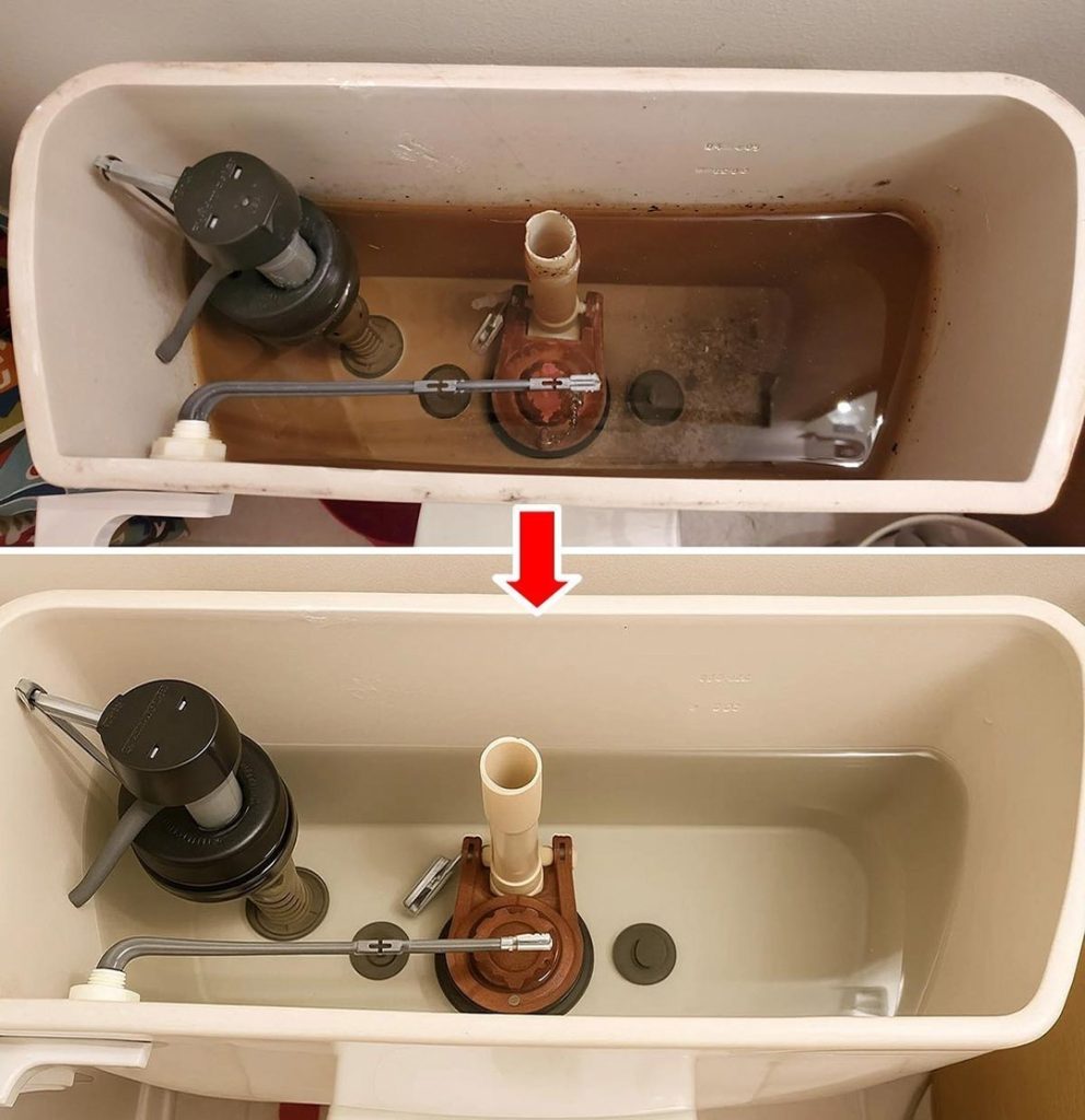 How to clean the toilet tank and make it look like new again