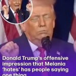 People think ‘we’re in hell’ after seeing Donald Trump’s offensive impression that wife Melania ‘hates’