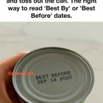 Most people get this wrong and toss out the can. The right way to read ‘Best By’ or ‘Best Before’ dates.