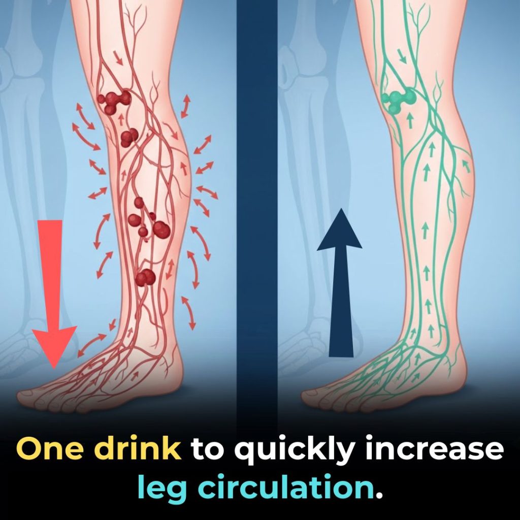 One drink to quickly increase leg circulation