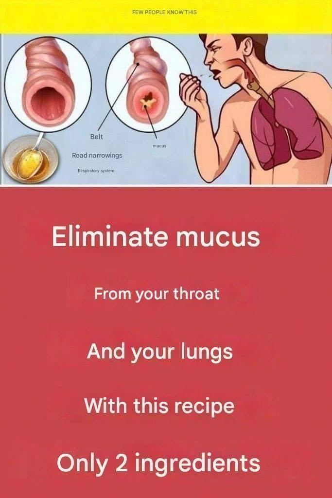 Clear your throat and lungs of mucus with this recipe – just 2 ingredients