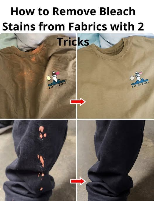 How to Remove Bleach Stains from Fabrics with 2 Tricks