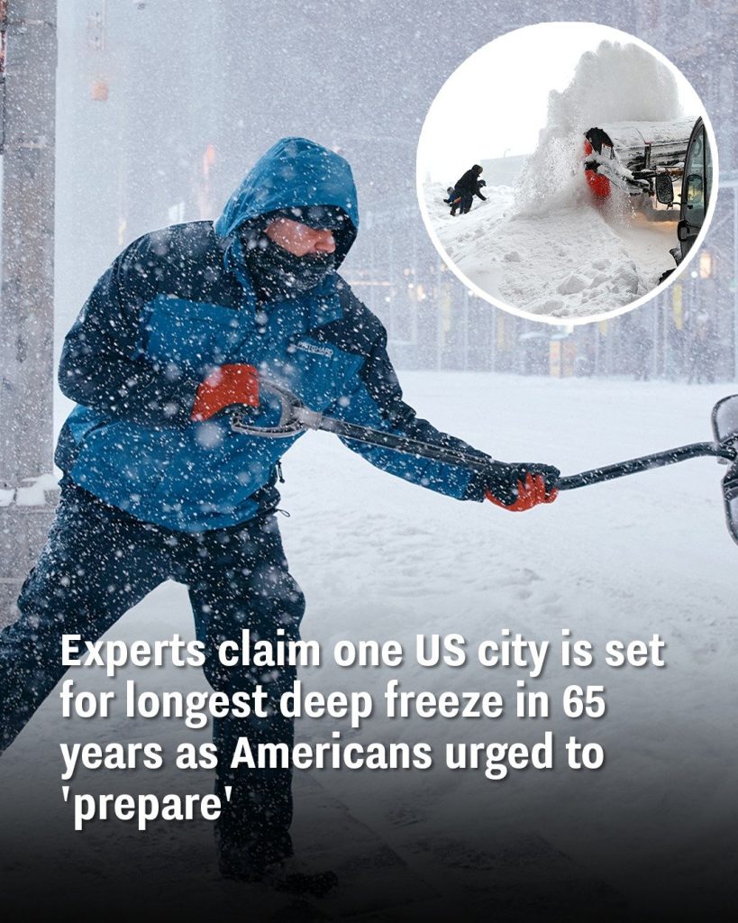 Experts claim one US city is set for longest deep freeze in 65 years as Americans urged to ‘prepare’