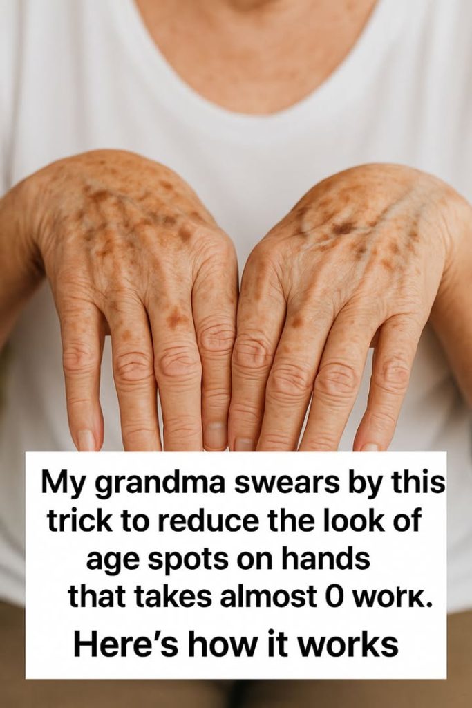 My grandma swears by this trick to reduce the look of age spots on hands that takes almost 0 work. Here’s how it works