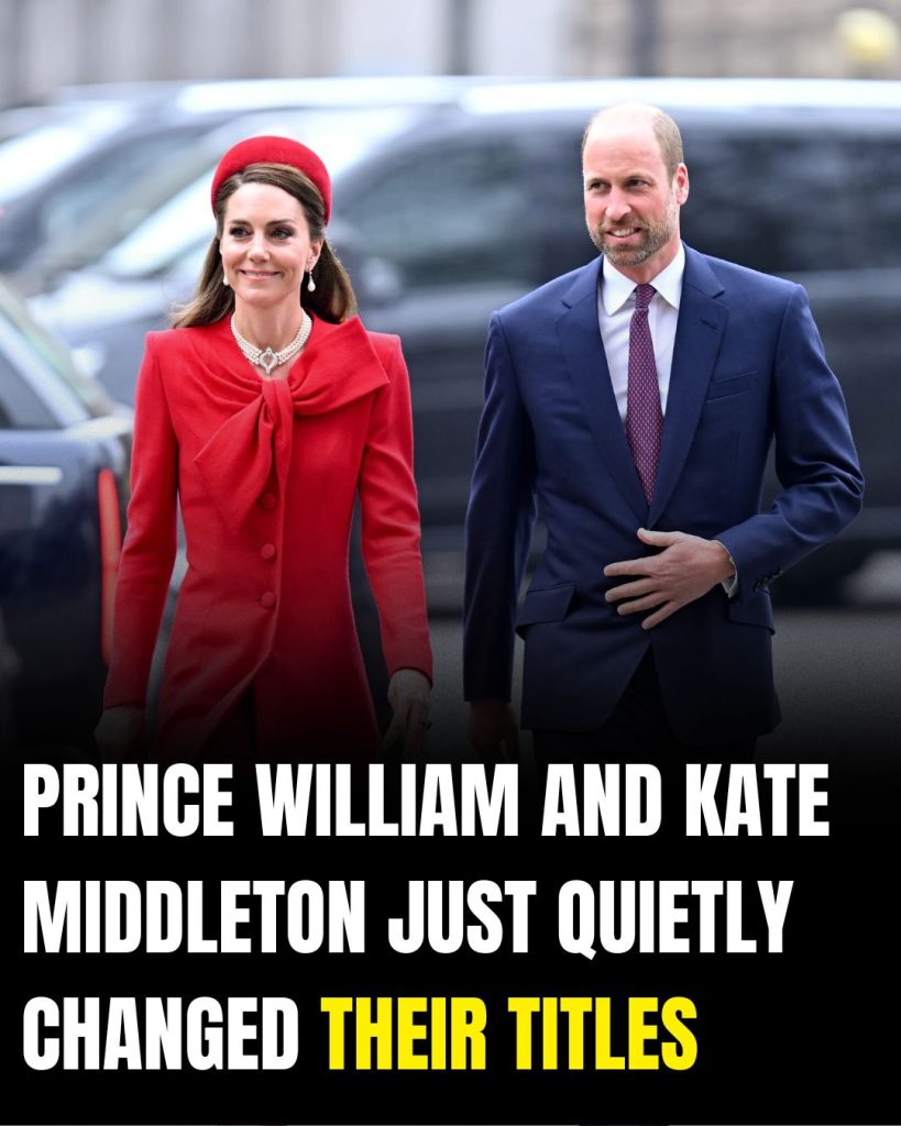 Prince William and Kate Middleton just quietly changed their titles