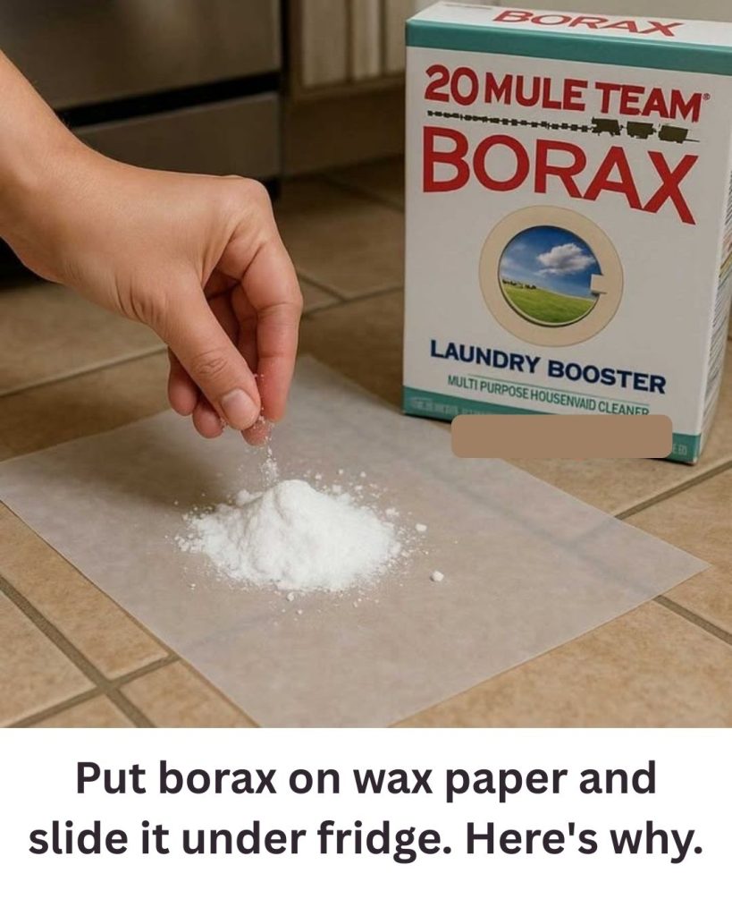 Put borax on wax paper and slide it under fridge. Here’s why
