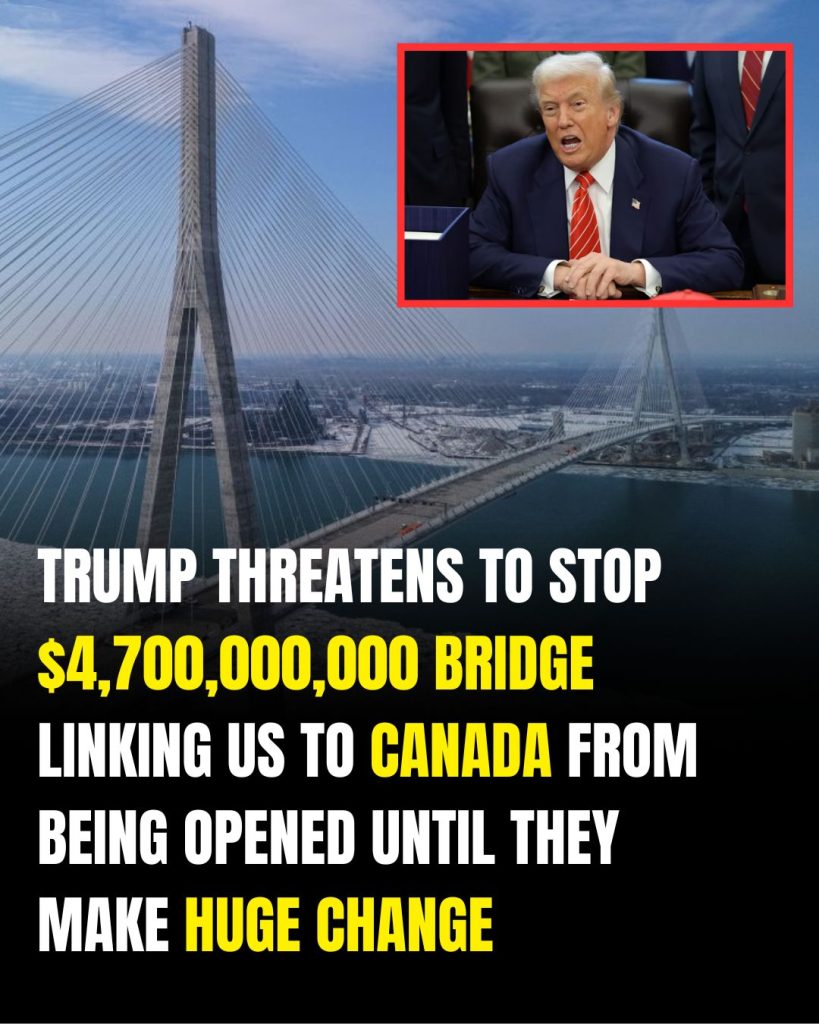 Trump Signals Possible Delay to US–Canada Bridge Opening Amid Trade Tensions
