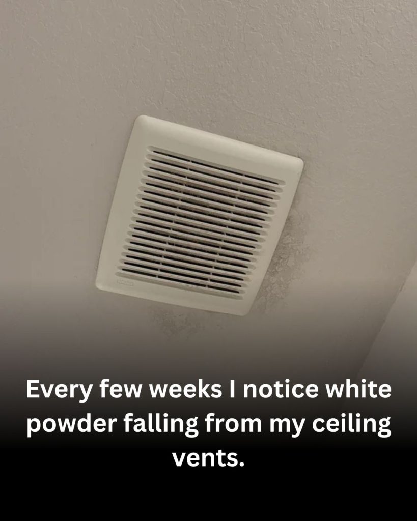Every few weeks I notice white powder falling from my ceiling vents. What’s breaking down up there?