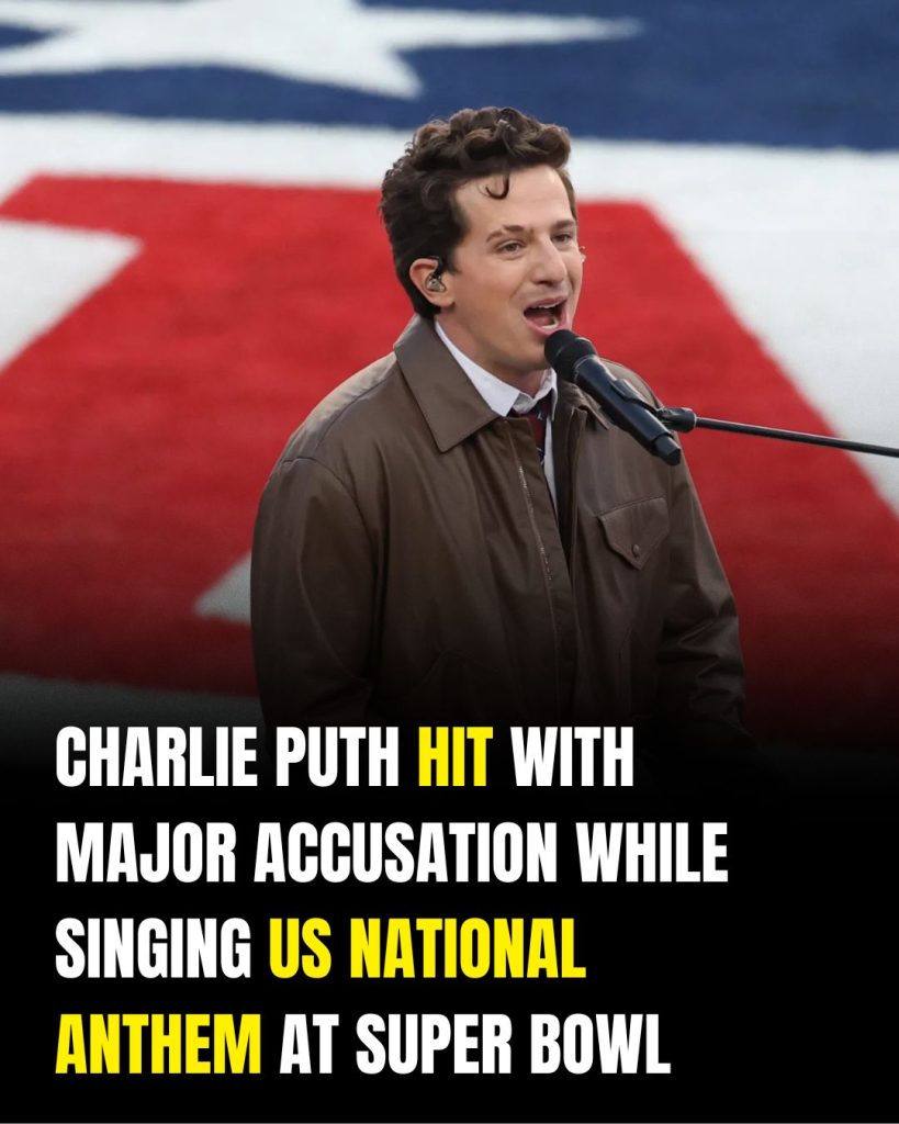 Charlie Puth hit with lip-syncing accusations after singing US national anthem at the Super Bowl