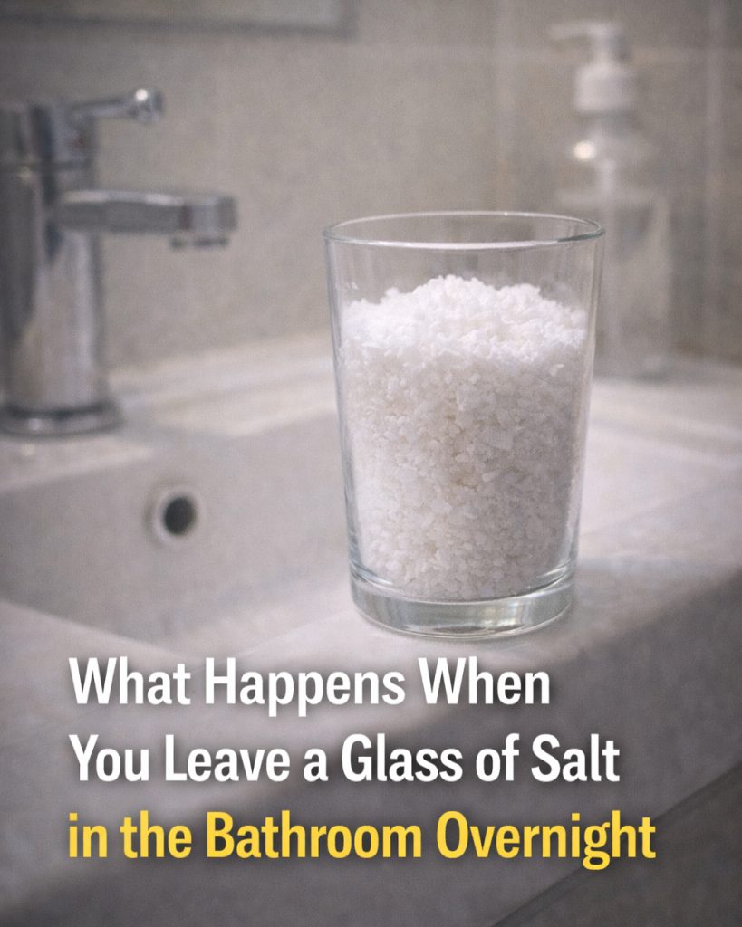 What Happens When You Leave a Glass of Salt in the Bathroom Overnight