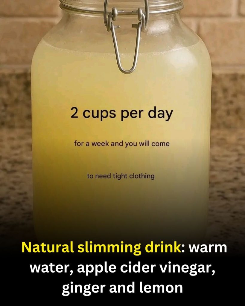 Natural Slimming Drink: Warm Water, Apple Cider Vinegar, Ginger & Lemon