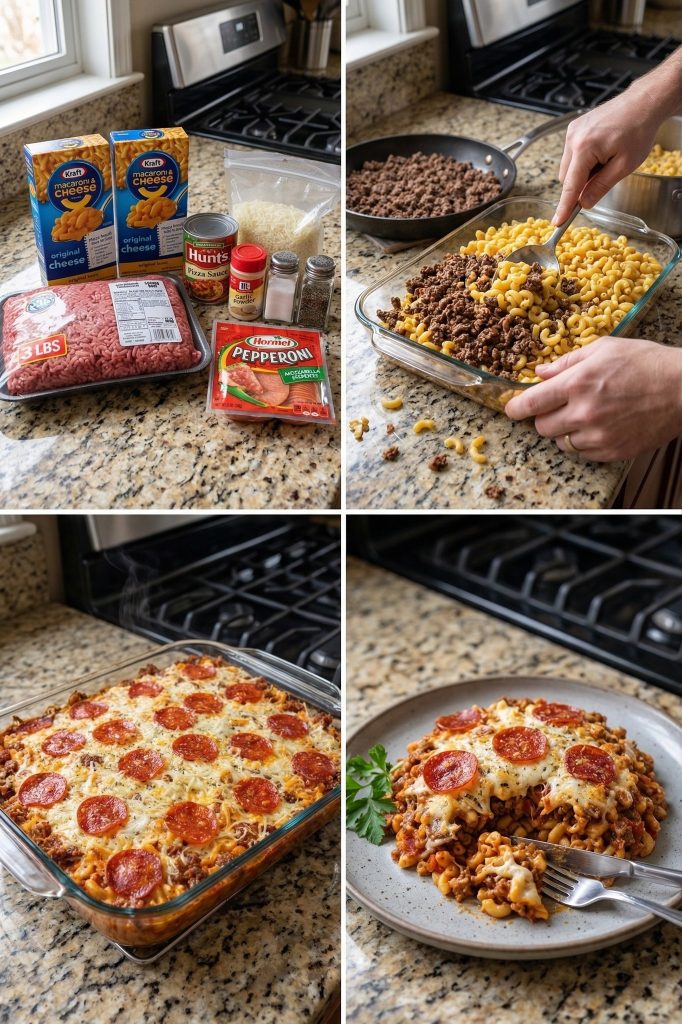 Pepperoni Mac and Cheese Bake