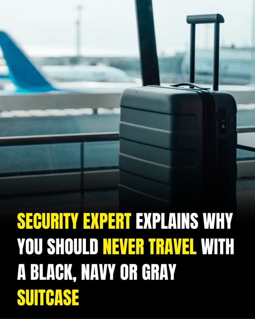 Security expert explains why you should never travel with a black, navy or gray suitcase