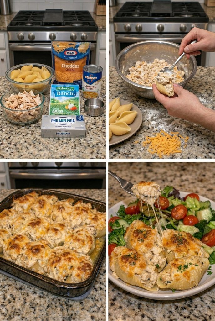 Creamy Crack Chicken Stuffed Shells