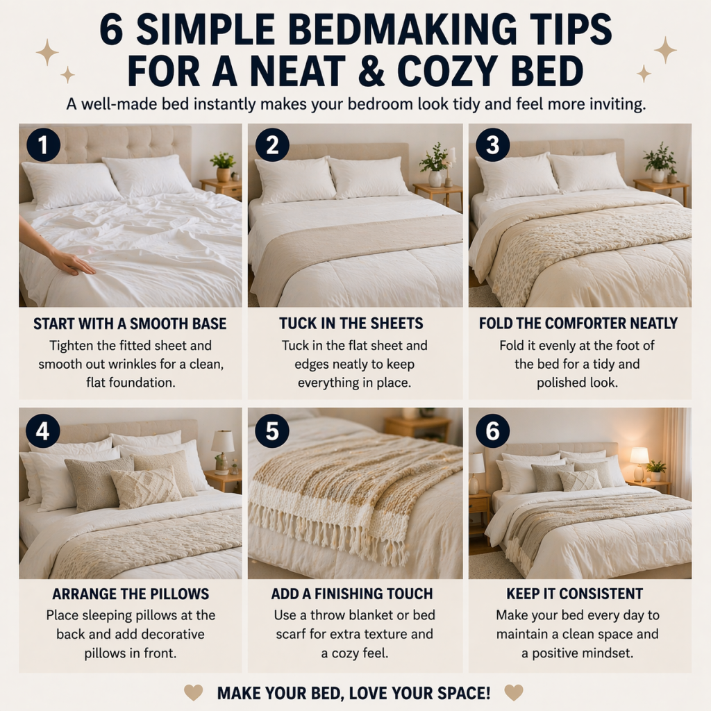6 Simple Bed-Making Tips for a Neat and Cozy Bedroom