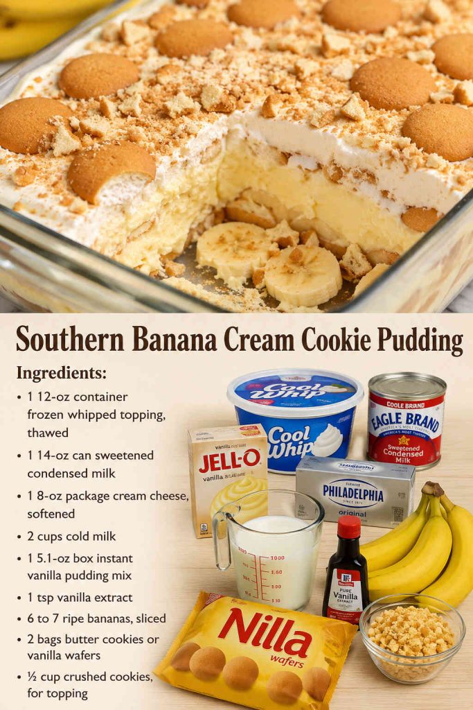 Southern Banana Cream Cookie Pudding