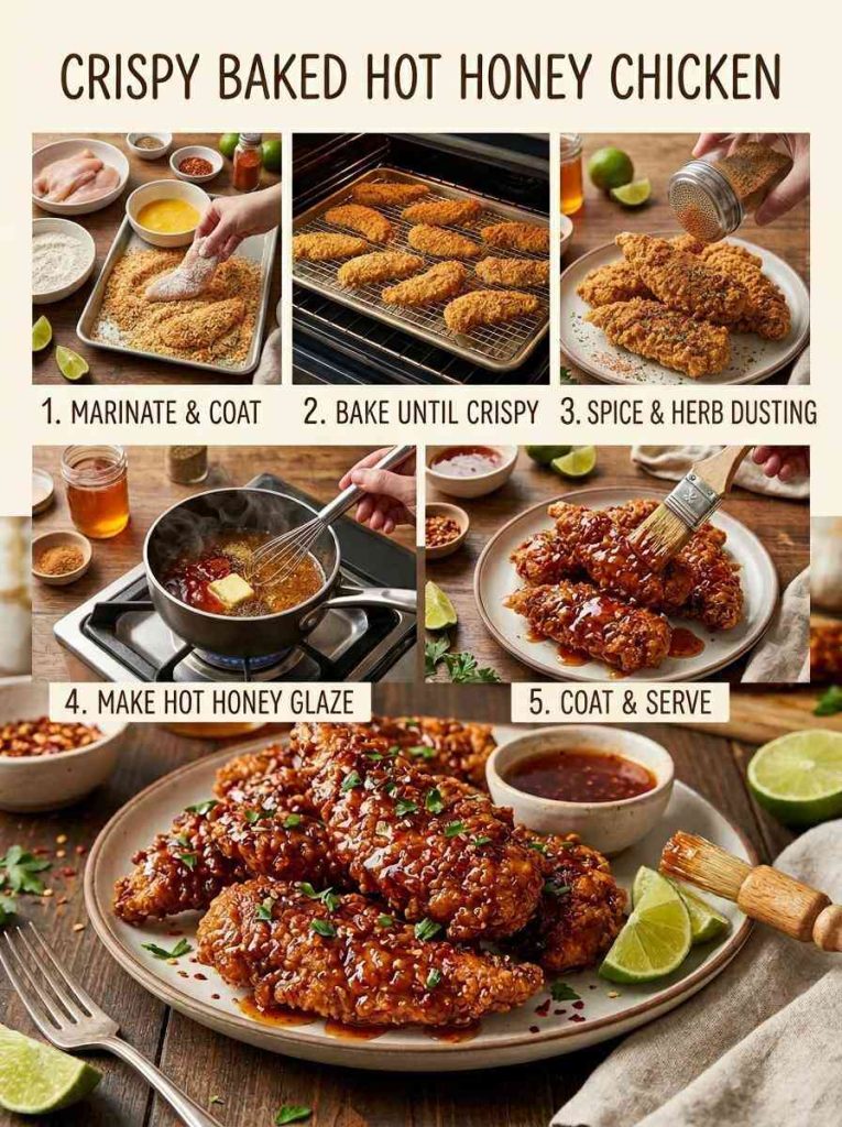 Crispy Baked Hot Honey Chicken