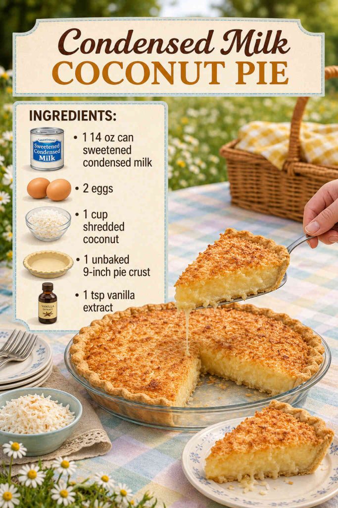 Condensed Milk Coconut Pie
