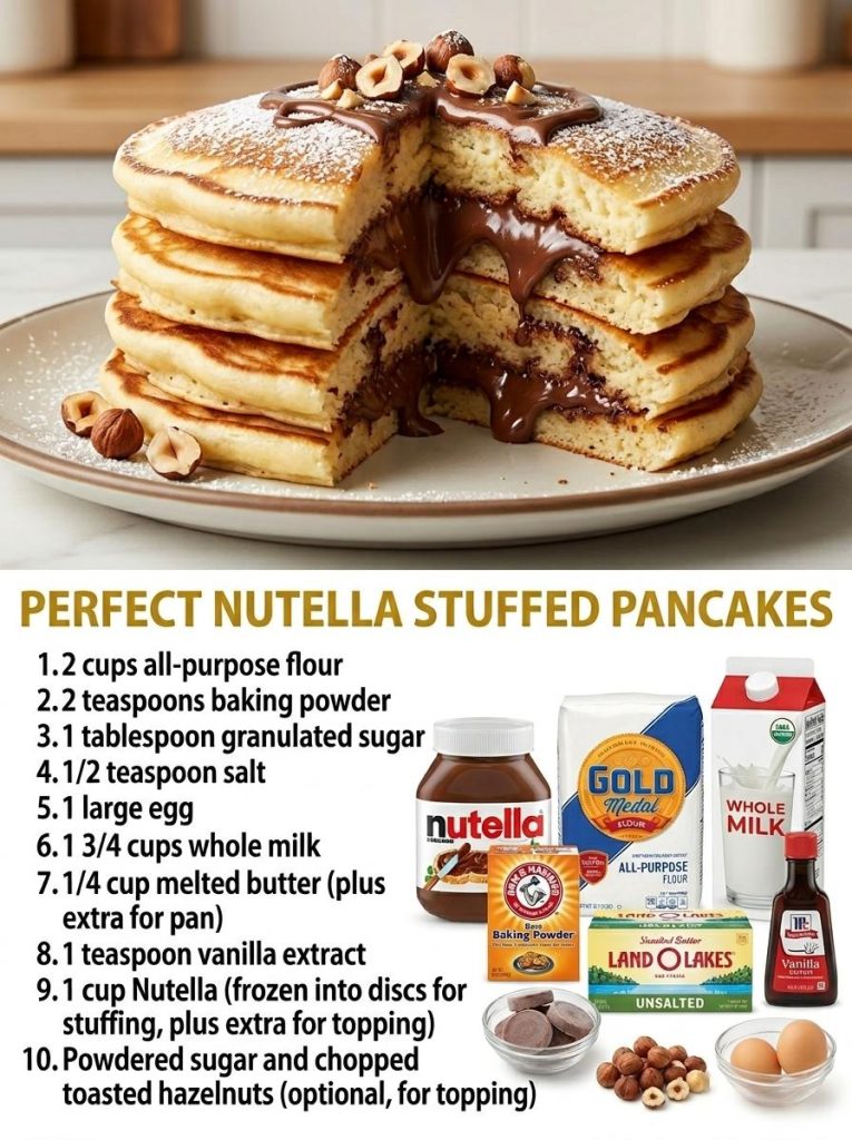 Perfect Nutella Stuffed Pancakes Recipe