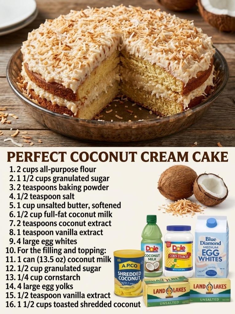Perfect Coconut Cream Cake Recipe