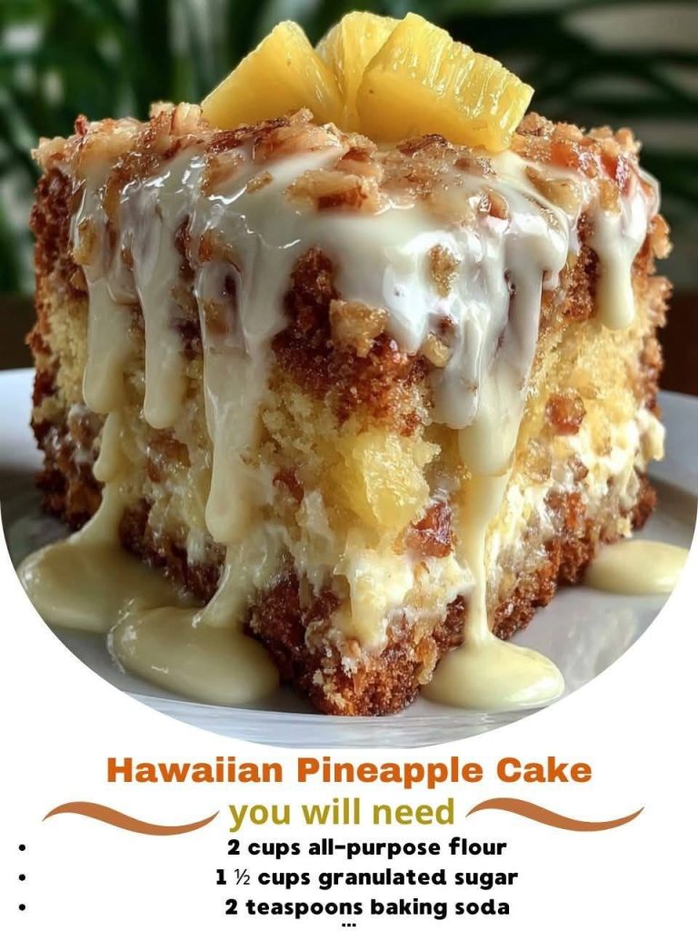 Hawaiian Pineapple Cake: A Moist Tropical Dessert with Creamy Pecan Glaze