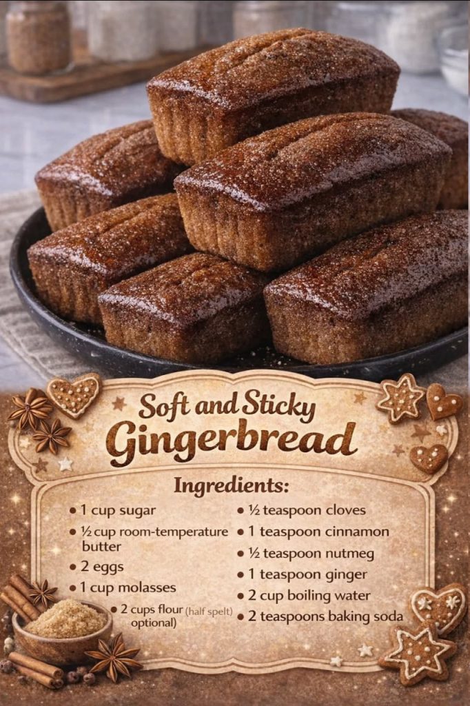 Soft and Sticky Gingerbread Recipe