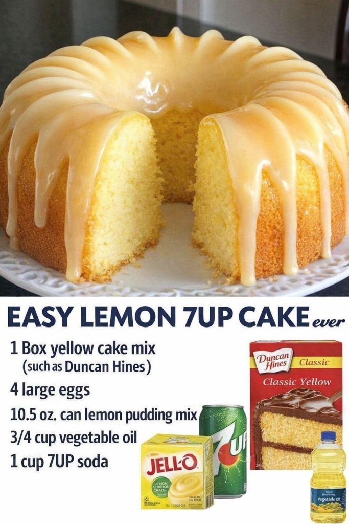 Lemon 7UP Cake: Ultra-Moist Citrus Bundt Cake
