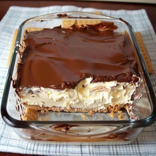 No-Bake Peanut Butter Eclair Cake