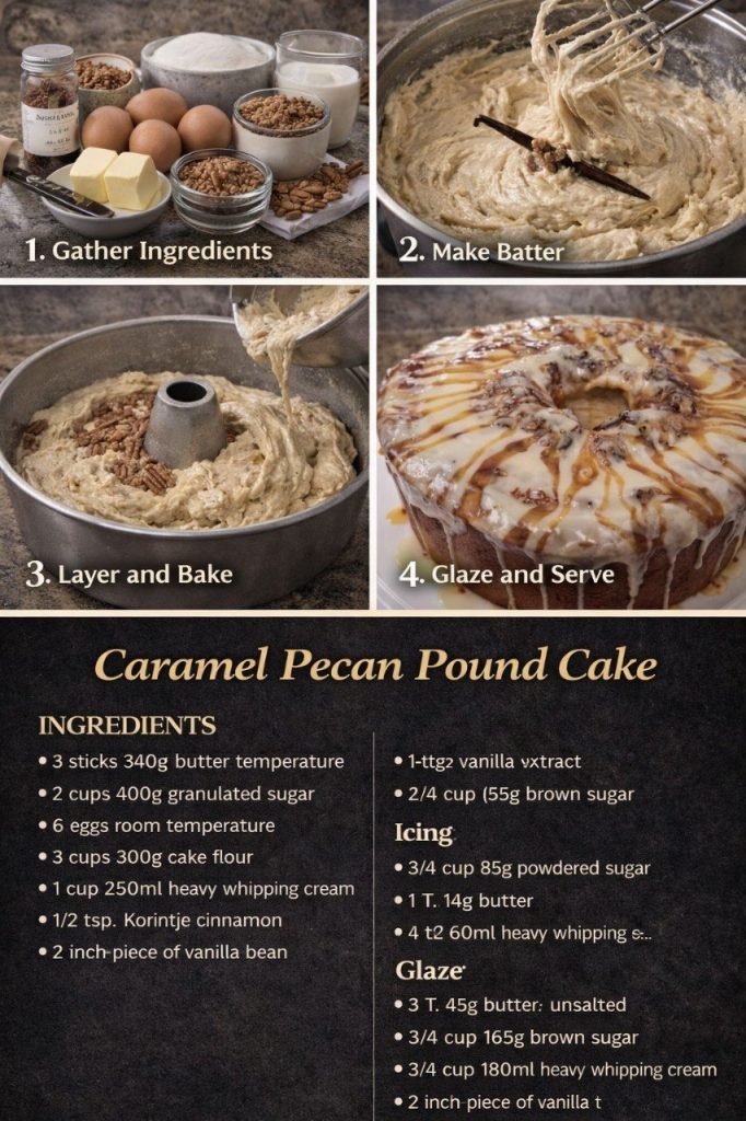 Caramel Pecan Pound Cake