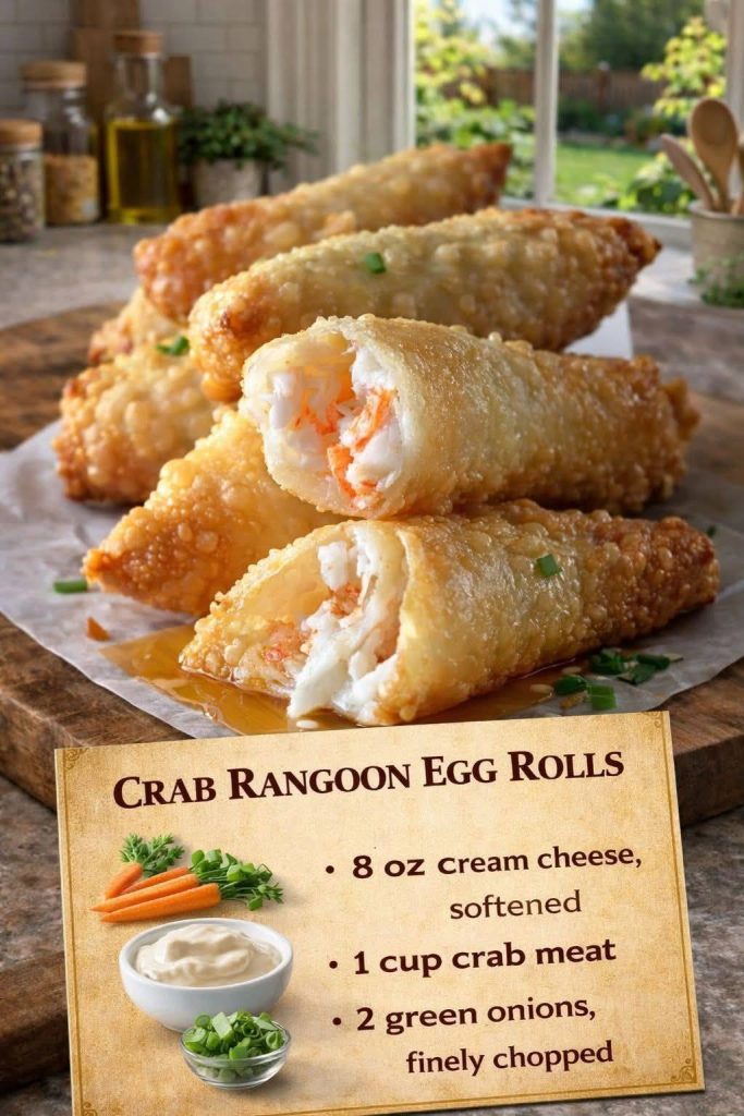 Crab Rangoon Egg Rolls
