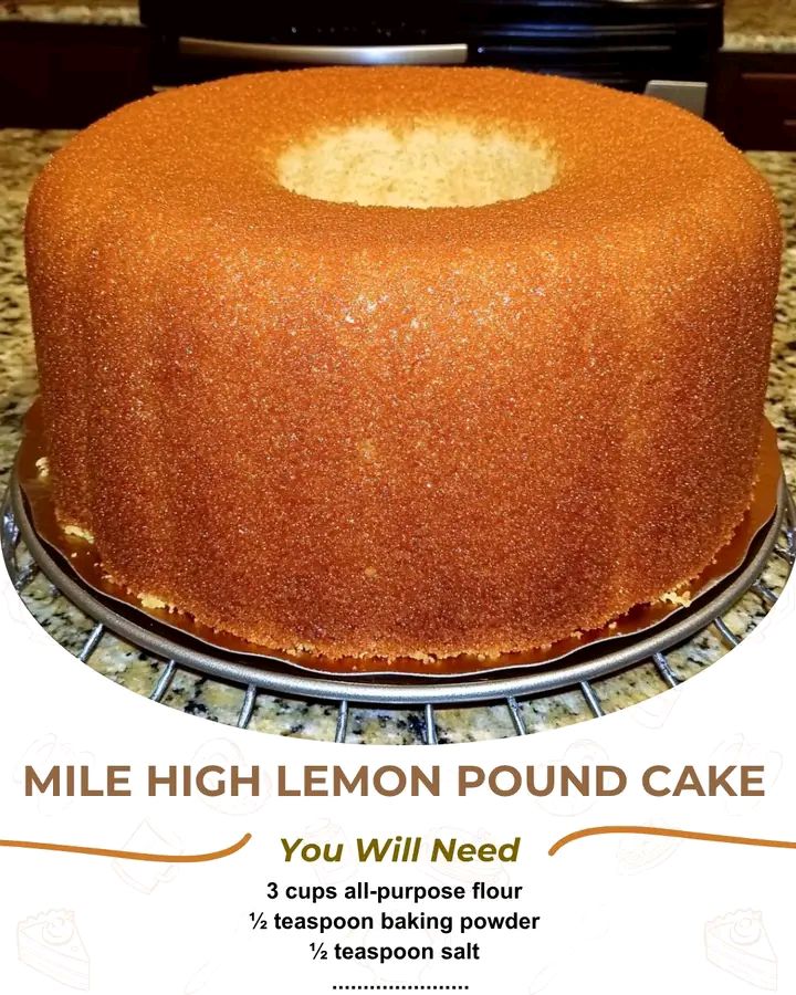 Mile High Lemon Pound Cake