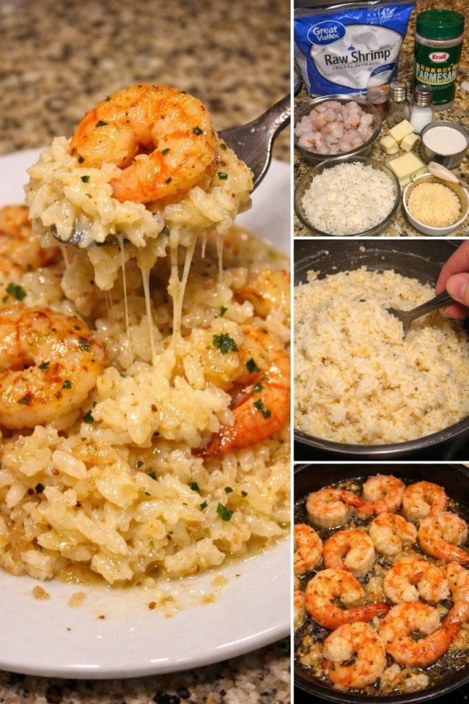 Garlic Butter Shrimp & Creamy Parmesan Rice