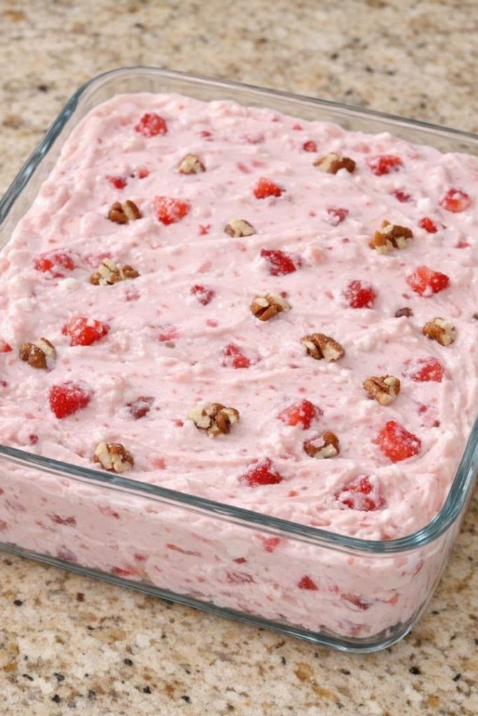 4-Ingredient Frozen Strawberry Fluff: The “Salad” That Tastes Like Dessert