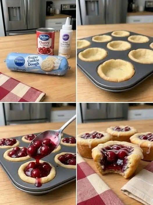 Cherry Cookie Cups