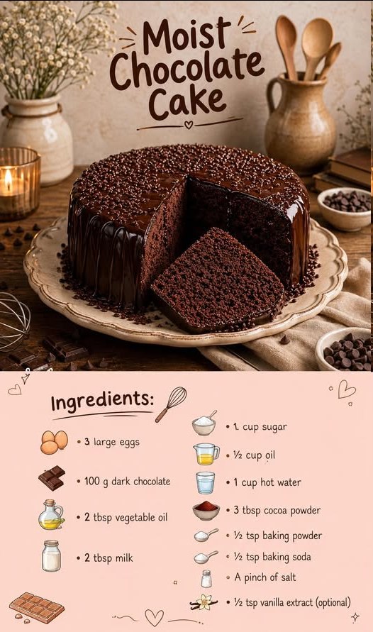 Moist Chocolate Cake Recipe