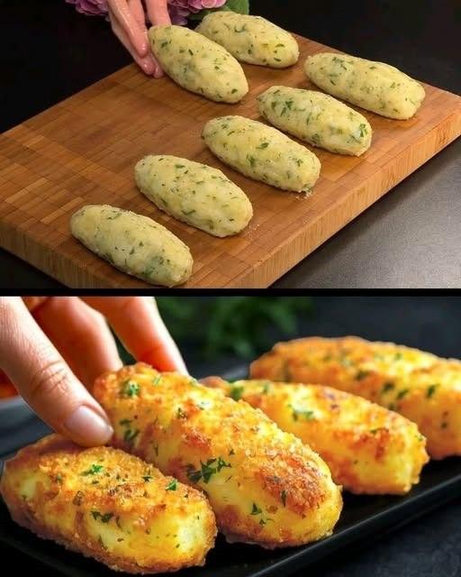 Crispy Rice and Potato Patties with Avocado Sour Cream Dip