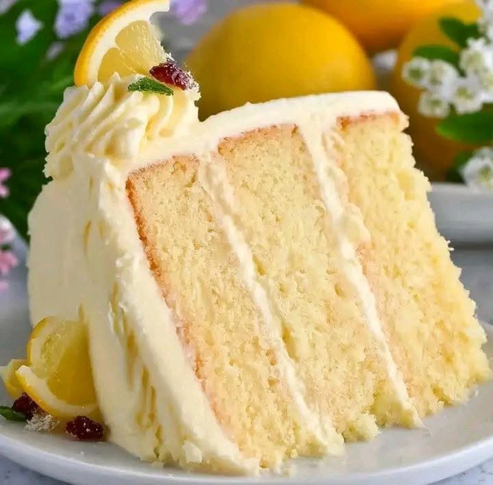 Ultimate Rich Lemon Vanilla Cake