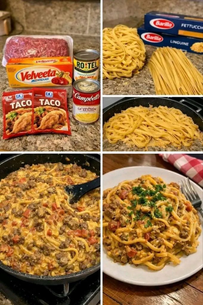 Easy Taco Spaghetti