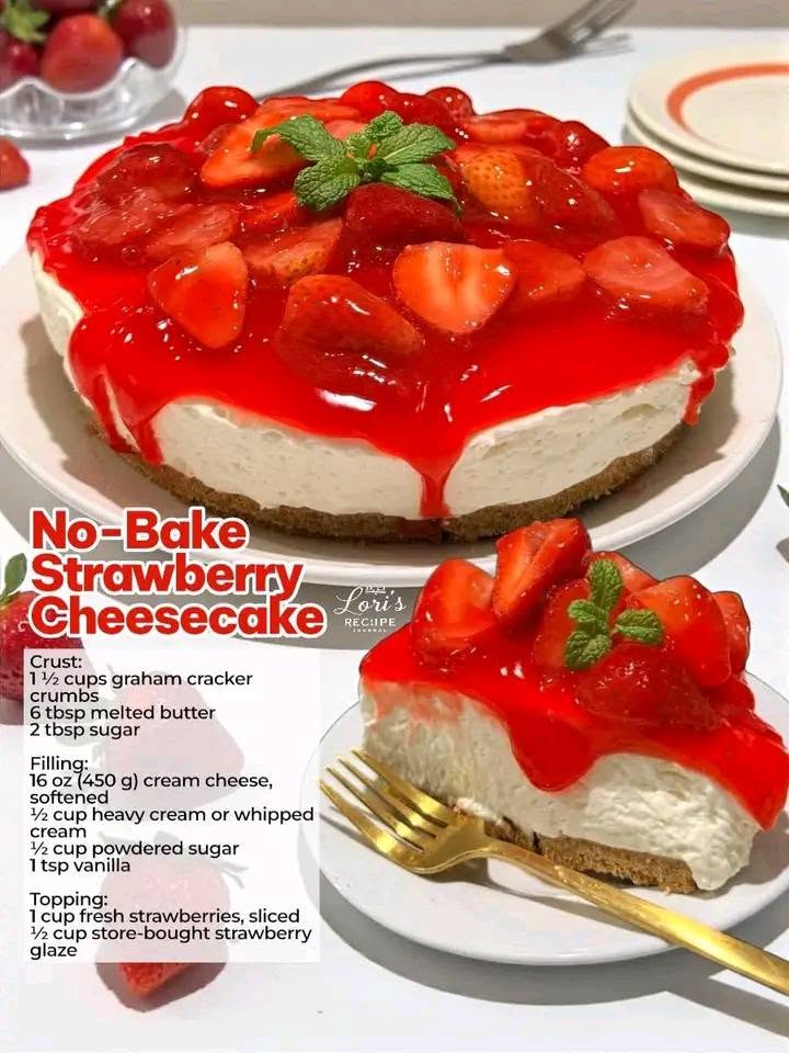 No-Bake Strawberry Cheesecake